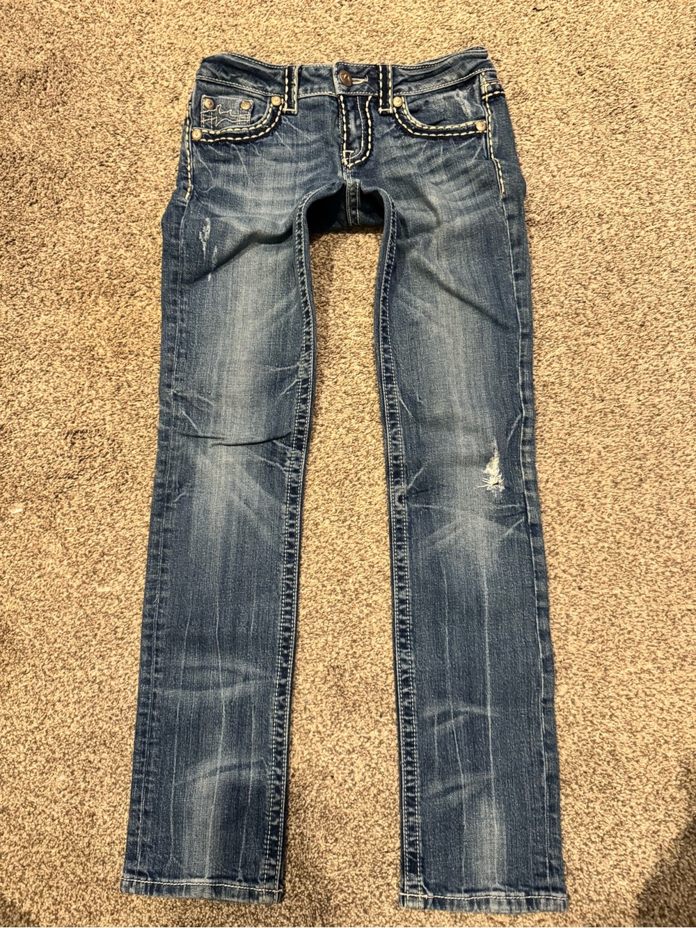 Miss Me Straight Leg Jeans with Embroidered Back Pocket - Picture 4 of 4